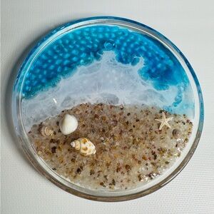 Hand Crafted Beach-Themed Resin Trinket Dish